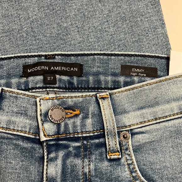 NWT Modern American Emmy High Rise Flare Jeans Size 27 - Picture 8 of 14